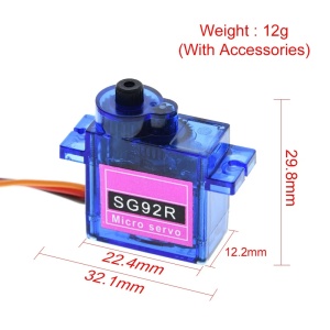 TowerPro SG92R Micro Servo Motor 9g / 2.5kg (Zupčanici od Karbonskih Vlakana) - Img 2