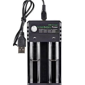 Univerzalni USB Punjač za Li-ion Baterije 18650 26650 14500 – 2 Slota - Img 2