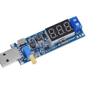 USB Podesivi DC-DC Buck-Boost Pretvarač Napona 1.2V-24V sa Displejom - Step-up/Step-down Modul