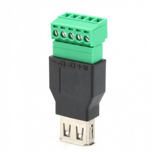 USB Ženski na Terminal Block Adapter 5-pin (Bez Lemljenja) - Vijčani Konektor sa Klemama - Img 3