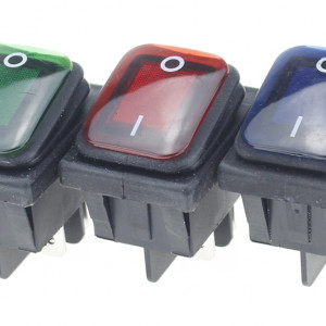 Vodootporni prekidač 30x22mm 16A 250VAC plavi - Img 3