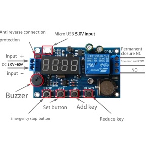 Vremenski Relej Tajmer Modul sa LED Displejem i RTC Satom 5V-60V - Img 5