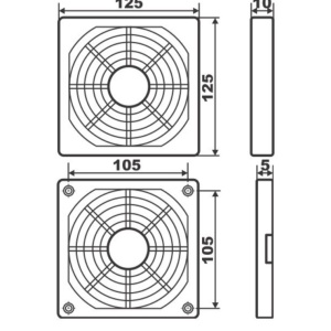 Zaštitna mreža za ventilatore 120mm plastična - Img 2