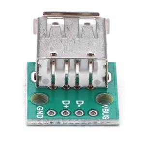 Ženski USB A na DIP Adapter Pločica za lemljenje (4 pina, 2.54mm) - Breakout Modul za Prototip Ploče - Img 3