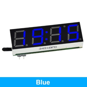 3-u-1 Digitalni Sat, Termometar i Voltmetar za Auto (Plavi LED)