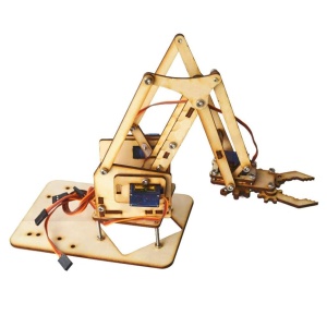 4 DOF Drvena Robotska Ruka DIY Kit - Arduino & Raspberry Pi Kompatibilna - Img 3