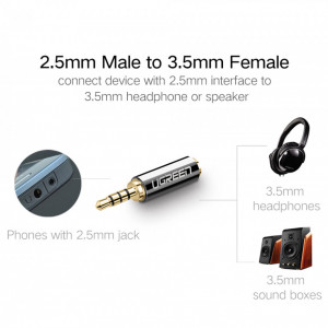 Adapter 2.5mm stereo muški-3.5mm stereo ženski ALU - Img 3