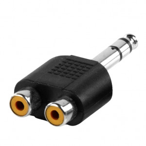 Adapter 6.3mm ST M-2xRCA F