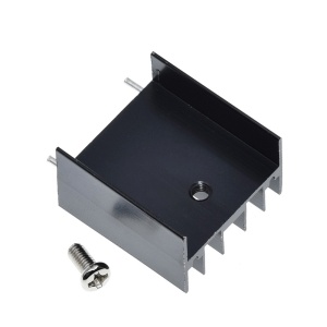 Aluminijumski hladnjak za TO220 tranzistore sa pinovima 25x24x16mm - Crni - Img 6