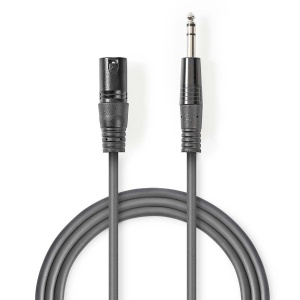 Balansirani Audio Kabl XLR (Muški) na 6.35mm Jack - 3m
