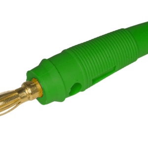 Banana 4mm pozlaćena zelena