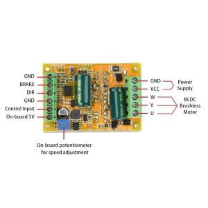 BLDC Kontroler 300W 5-50V – Trofazni regulator brzine za motore bez četkica - Img 9