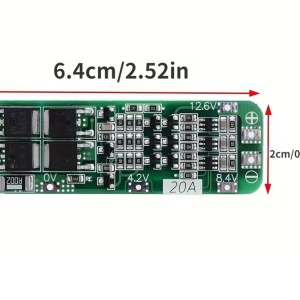 BMS 3S 20A 12.6V Zaštitni Modul za Li-ion 18650 Baterije - Img 3