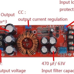 DC-DC Boost Konverter 1200W 20A Step-Up Modul (10-60V na 12-83V) - Img 3