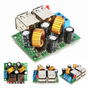 DC-DC Step-Down Konverter 9V-40V na 5V 5A sa 4 USB Porta - Img 1