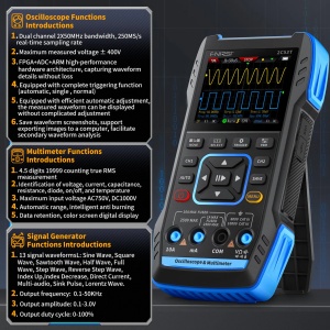 FNIRSI 2C53T 3-u-1 Digitalni Osciloskop, Multimetar i Generator Signala - Img 4