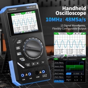 FNIRSI DST-210 Multimetar i Osciloskop 3-u-1 - 10MHz, 48MSa/s, Generator Signala - Img 5