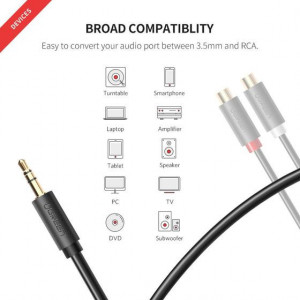 Kabl adapter 3.5mm ST M-2xRCA F 0.2m - Img 3