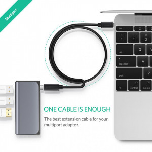 Kabl USB C muški-USB C ženski 0.5m - Img 3