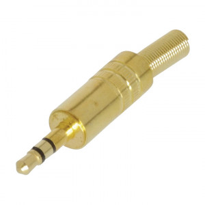 Klink konektor 3.5mm ST M za kabl zlatni
