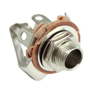 Klink konektor 6.3mm ST F ugradni metalni sa prekidačem