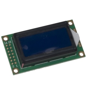LCD displej 2x8 karaktera plavi
