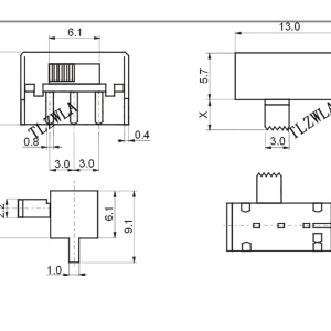 Mini Klizni Prekidač SK12F14 – Horizontalni 3-pin (SPDT) 2 Pozicije - Img 4