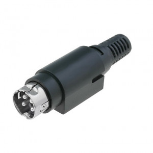 Naponski (Power) DIN Konektor 4 Pina Muški za Kabl (24V 7.5A) - za Punjač i Adapter