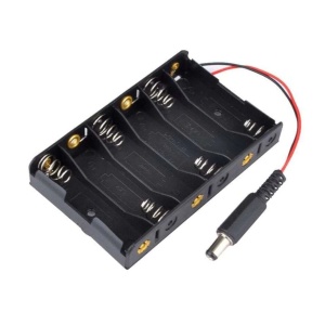 Nosač kućište za 6xAA baterije sa DC džekom 5.5x2.1mm - za Arduino, pametna vozila i DIY projekte - Img 4
