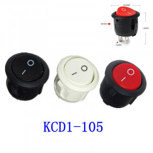 Okrugli prekidač KCD1-105 ON-OFF crveni 20mm - Ugradni Rocker Prekidač - Img 3