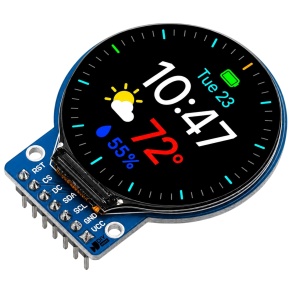 Okrugli TFT LCD Displej Modul 1.28" 240x240 GC9A01 4-pin SPI - Img 2