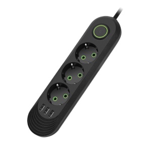 Produžni kabl 3xšuko+3xUSB-A sa prekidačem 1.5m