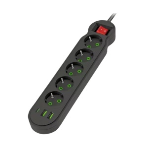 Produžni kabl 5xšuko+2xUSB-A+1xUSB-C sa prekidačem 1.5m - Img 2