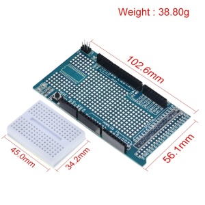 Prototipska Ploča za Arduino Mega Proto Shield V3 sa Breadboard-om - Img 3