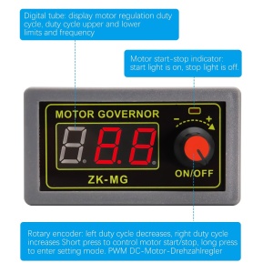 PWM Regulator Brzine DC Motora 5V-30V 5A sa Displejom ZK-MG - Img 3