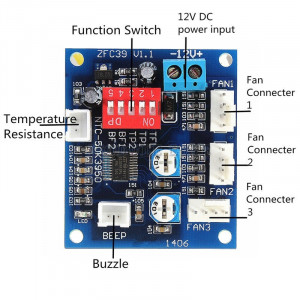 PWM Regulator Brzine Ventilatora 12V 5A sa NTC Sondom i Alarmom - Img 5
