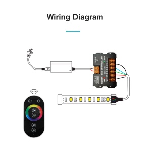 RGBW LED Kontroler sa Touch Daljinskim Upravljačem 5-24V 40A (480W/960W) - Img 4