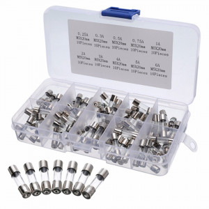 Set staklenih osigurača 5x20mm 100 komada (0.25A - 6A)