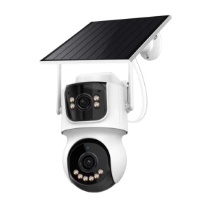 Solarna WiFi Kamera za Video Nadzor sa Dva Objektiva 4MP – AOV 24/7 Snimanje
