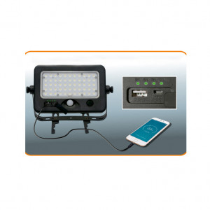 Solarni LED reflektor sa senzorom pokreta i USB priključkom 10W - Img 2