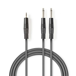 Stereo Audio Kabl 3.5mm na 2x 6.35mm (Banane) - 1.5m