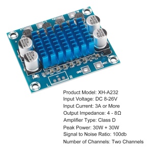 Stereo audio pojačalo 2x30W XH-A232 - Img 5