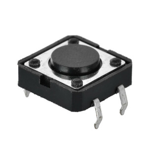 Taktilni Mikroprekidač Taster 12x12x4.3mm za Arduino i Elektroniku (4-pin) - THT za Štampane Ploče