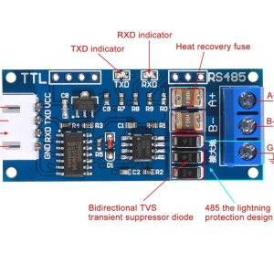 TTL u RS485 Modul Konverter 3.3V-30V sa Automatskom Kontrolom Protokola - Img 4