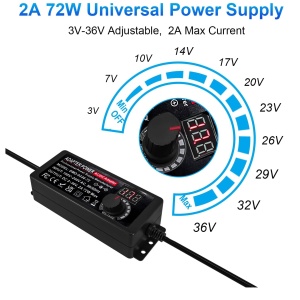 Univerzalni podesivo napajanje 3V-36V 2A 72W sa LCD ekranom - Img 3