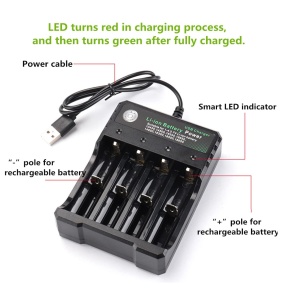 Univerzalni USB Punjač za Li-ion Baterije 18650 (4 Slota) – 3.7V - Img 7