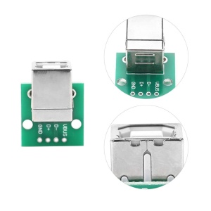 USB Tip-B Ženski na DIP 4-pin Adapter Pločica 2.54mm - Breakout Modul - Img 2