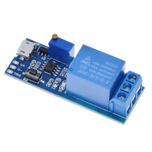 Vremenski Relej Tajmer Modul 5V-30V sa Odloženim Gašenjem i Micro USB 0-24s - NO i NC kontakti - Img 3