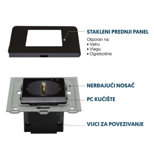 WiFi smart utičnica sa meračem potrošnje uzidna WFZU-W01/BK - Img 2
