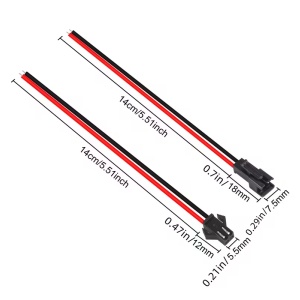 2-Pin JST SM Konektor Sa Kablom (Muški i Ženski Set) - za LED Trake i Elektroniku - Img 2